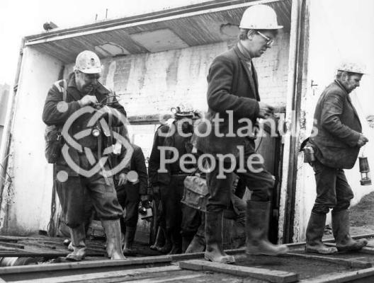 Miners at Solsgirth Colliery, 1970s