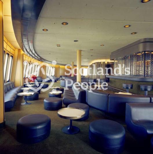 Theatre bar lounge, QE2, 1969
