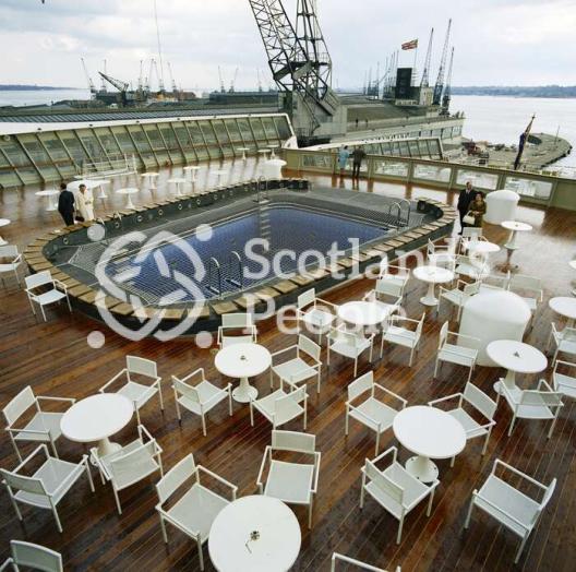 Swimming pool, QE2, 1969