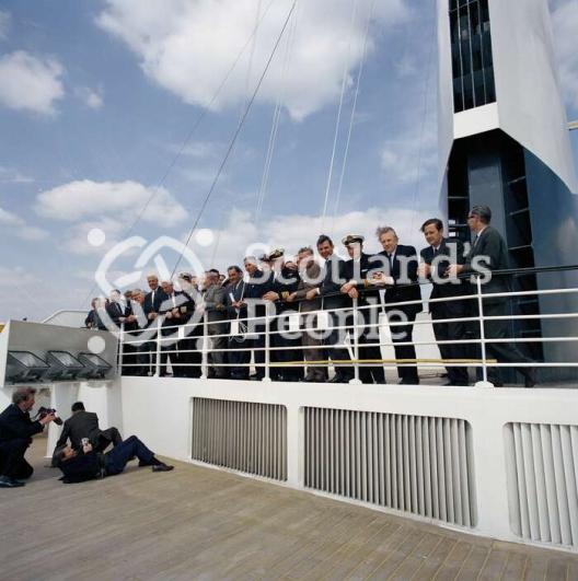 QE2 staff on photo shoot, 1969