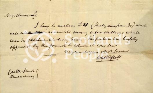 Autograph letter of Sir Walter Scott
