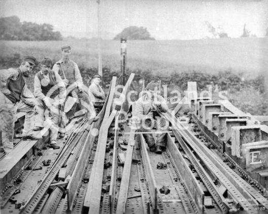 Forth Bridge workers, 1884