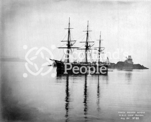HMS 'Lord Warden' in Firth of Forth, 1885