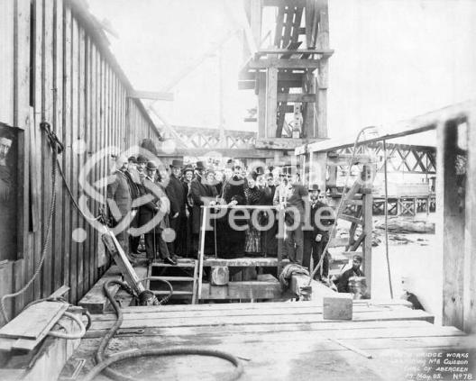Launching No.6 caisson of Forth Bridge, 1885