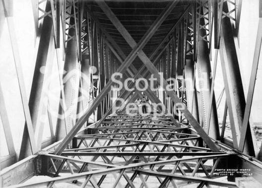 Forth Bridge girders, 1885