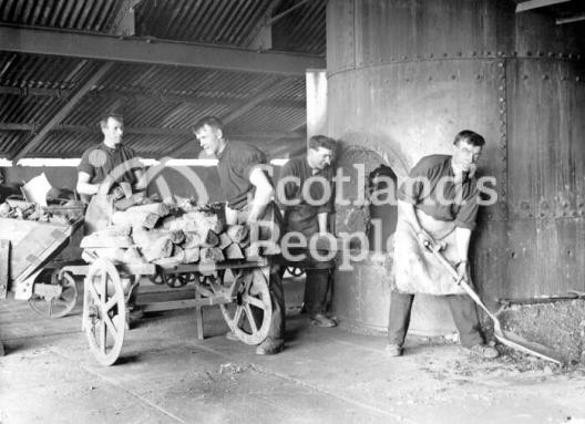 Loading furnace at Carron Works, 20th century