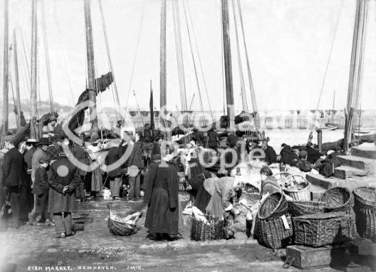 Newhaven fish market, late 19th century