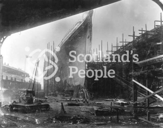 The SS City of New York in John Brown & Co's Shipyard, Clydebank, 1888