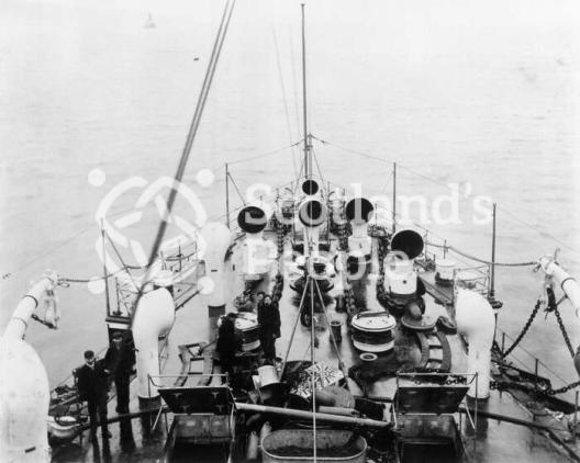 View over the bow of HMS Ramillies, 1892