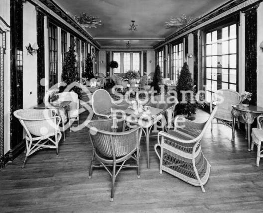 Blue Star Line ocean liner SS Avila Star: Verandah Café or Garden Lounge, Promenade Deck