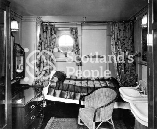 Blue Star Line ocean liner SS Avila Star: sample cabin on the Bridge Deck