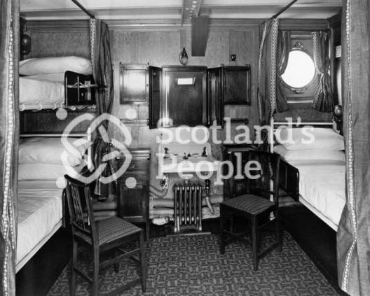 Cabin No. 103 (3 Berth) on \"A\" Deck of Canadian Pacific Line liner SS Duchess of Bedford, 1928