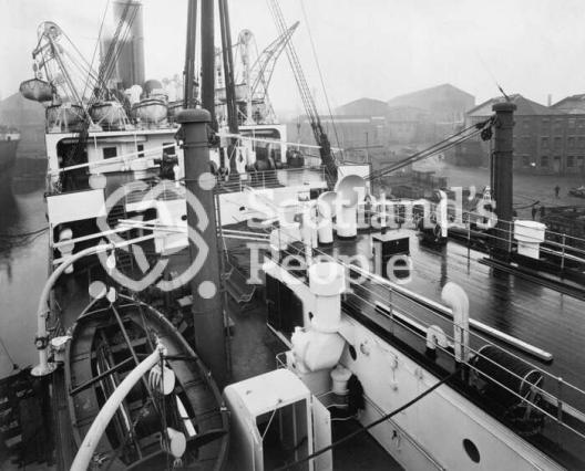A and B Decks aft from the Docking Bridge on the Canadian Pacific Line liners SS Montcalm & SS Montclare