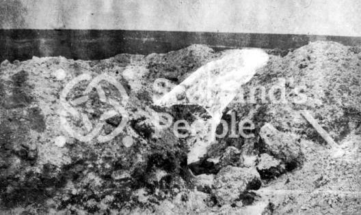 Buried trench, German second line, near Montauban, Somme battlefield, 1916