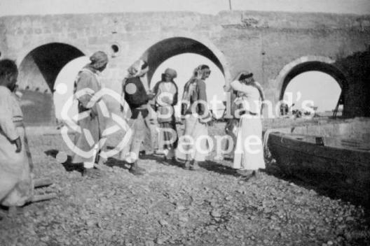 Iraqi shipbuilders under Mosul Bridge, Mosul Iraq