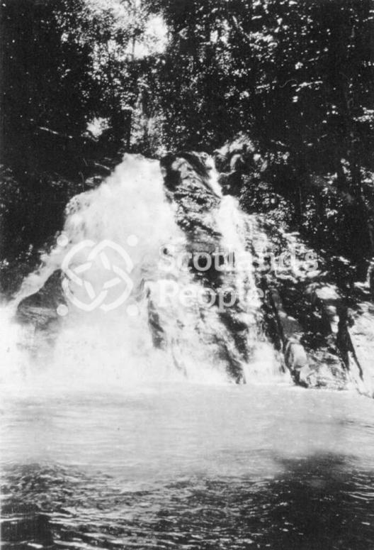 Waterfall, the site of Nsek Bridge before construction, Cameroon