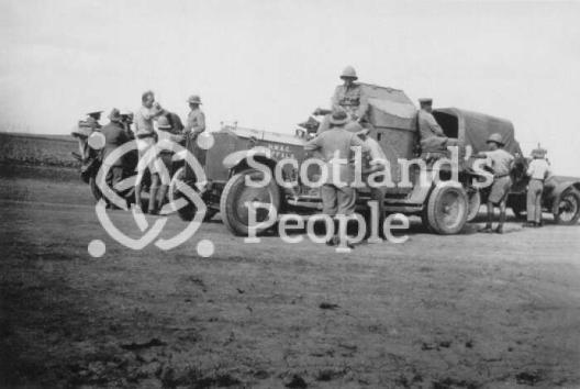 \"Easter Bank Holiday\" party meeting an armoured car reconnaissance section on its way home to Mosul