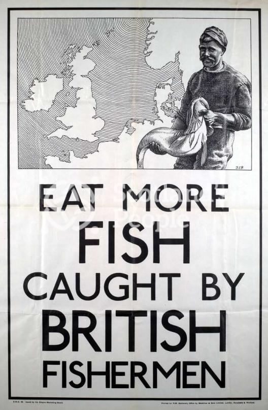 British fishing industry promotional poster