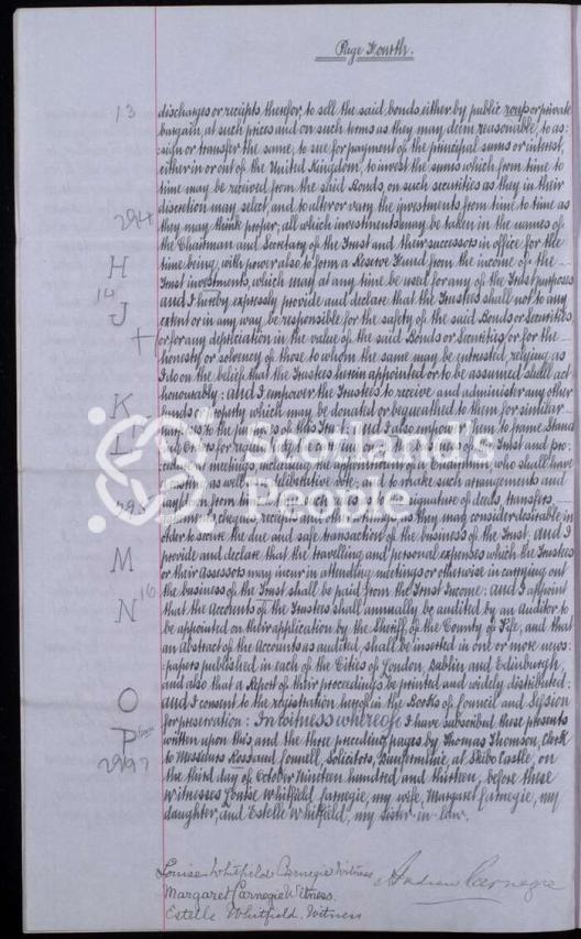 Andrew Carnegie Trust Deed