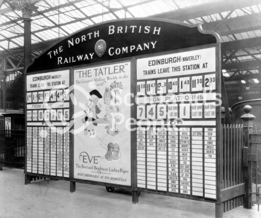 Railway departure board