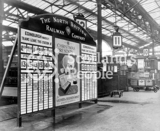 Railway departure board