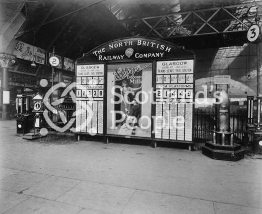 Railway departure board