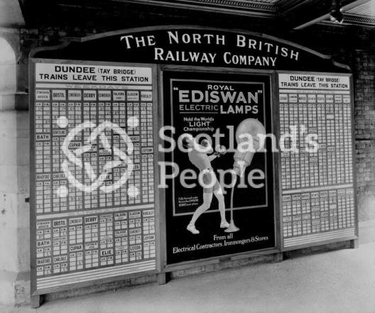 Railway departure board