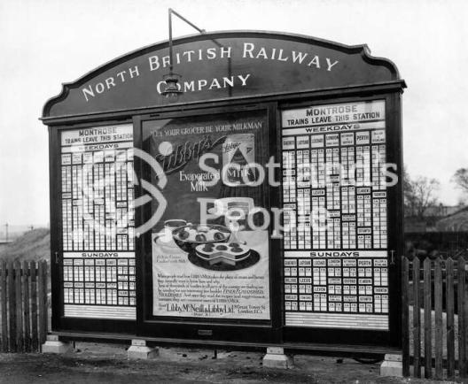 Railway departure board