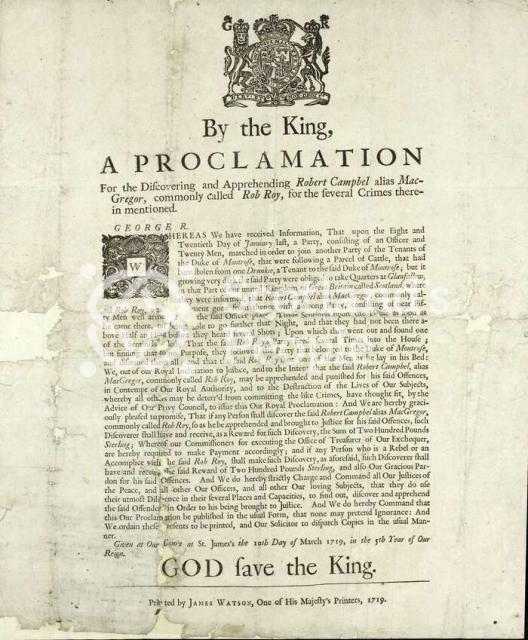 Warrant for the arrest of Rob Roy McGregor