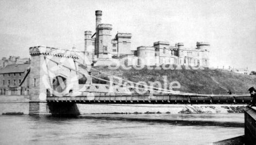 A mid-Victorian view of inverness castle and bridge