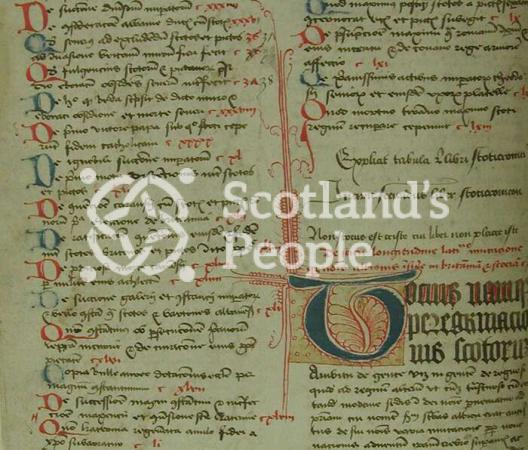 Scotichronicon manuscript