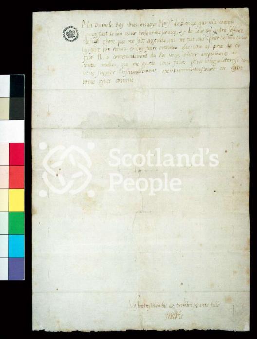 Letter from Mary Queen of Scots