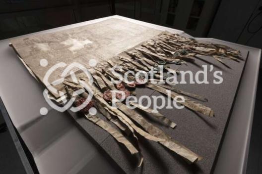 Declaration of Arbroath - Flat image from left
