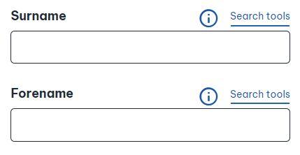 Surname and forename search
