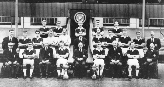 The Hearts of Midlothian team 1959-60. League and League Cup winners. Smith is third from the left in the middle row.&nbsp; Credit: private collection