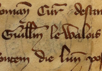 A photograph of the William Wallace letter from the National Archives