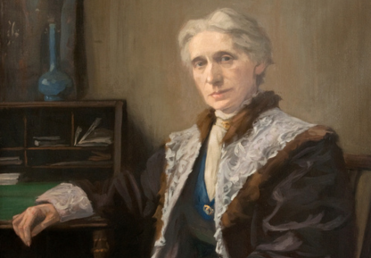 Portrait of Agnes Husband, 1909. oil on canvas.  Image courtesy of Dundee Art Galleries and Museums