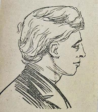 Illustration of Brown in The Evening Dispatch, Thursday 7th August, 1902. 