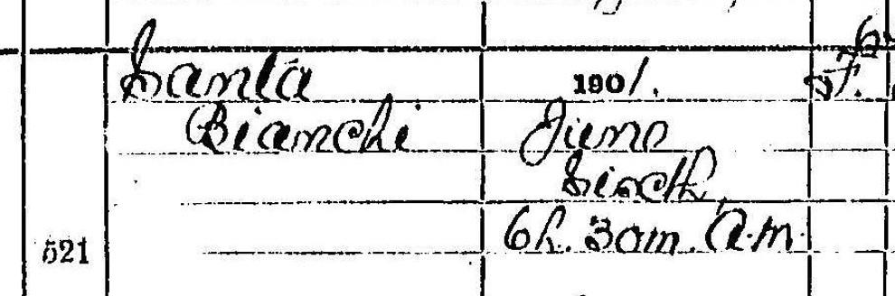 entry of names