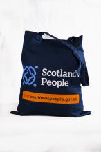 Scotland's People Navy Tote - Front