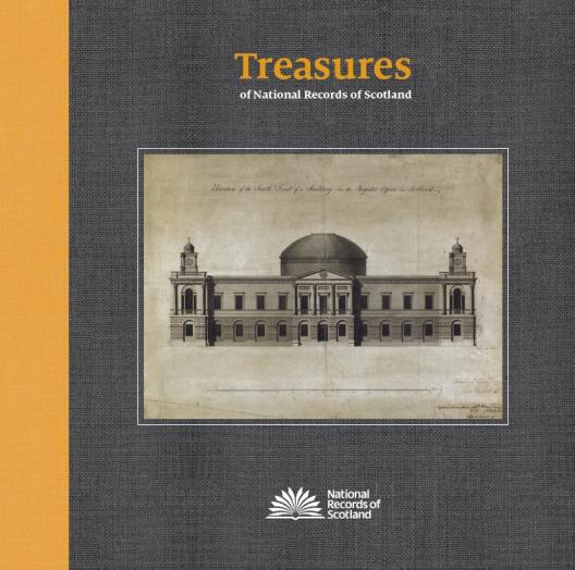 An image of the front cover of Treasures of National Records of Scotland
